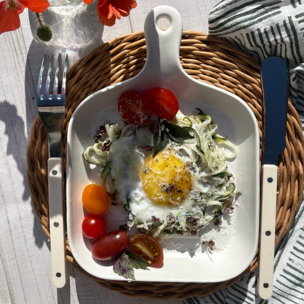 Кабачковое гнездо с яйцом